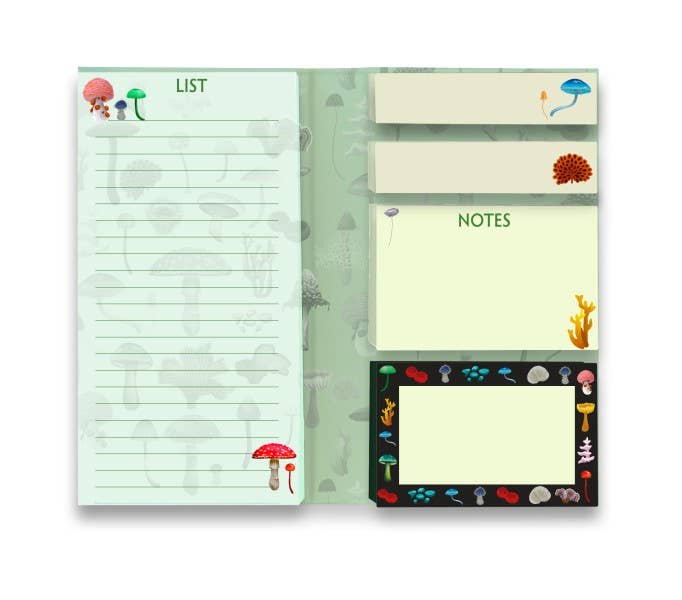 Anna Stead: Mushrooms & Fungi Sticky Notes Folder