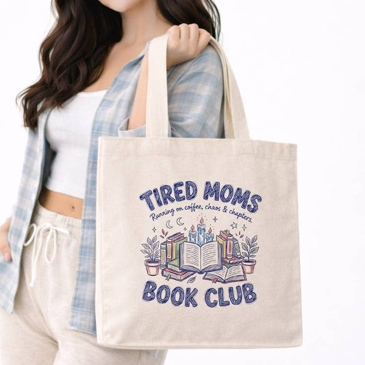 Moms Book Club Canvas Tote Bag